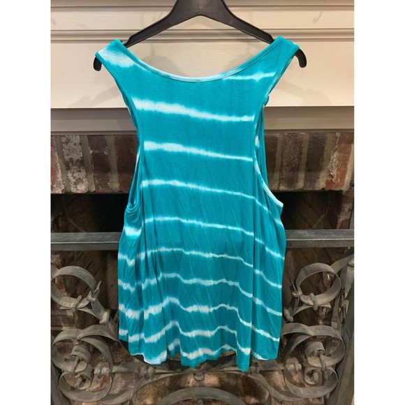 NWT Bozzolo teal and white tie dye tank top, small (bin A) - Picture 6 of 6